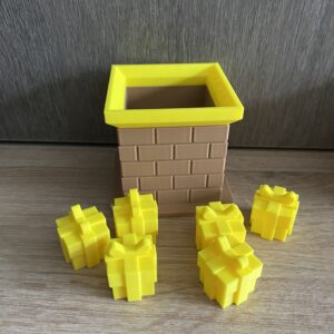 1 schoorsteen met of zonder 6 cadeautje