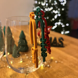 Glashangertjes in kerstsfeer